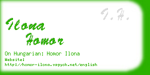 ilona homor business card